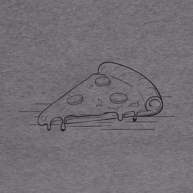 Pizza ink sketch simple by InkyArt